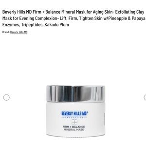 Beverly Hills MD Firm Balance Mineral Mask  Exfoliating‎ Clay 1.69 oz New